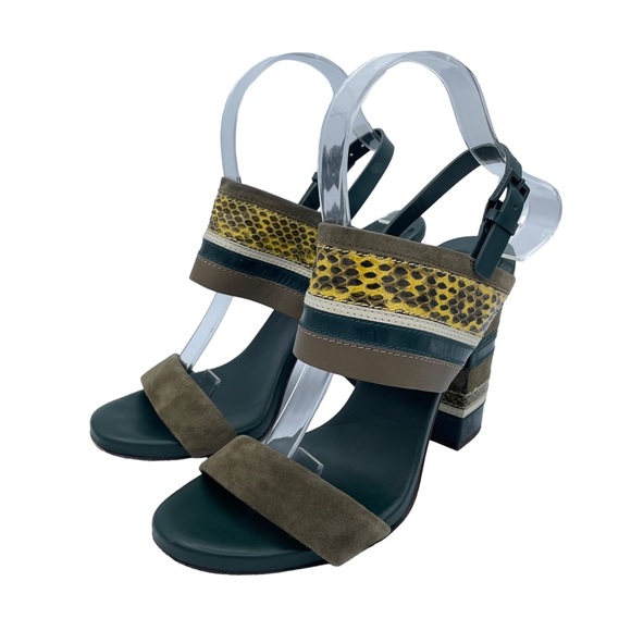 Tory Burch Edina Slingback Sandals 7 Green - Picture 5 of 16